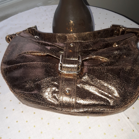 🔥5/20🔥EXPRESS new bronze metallic mini shoulder bag - Picture 9 of 10